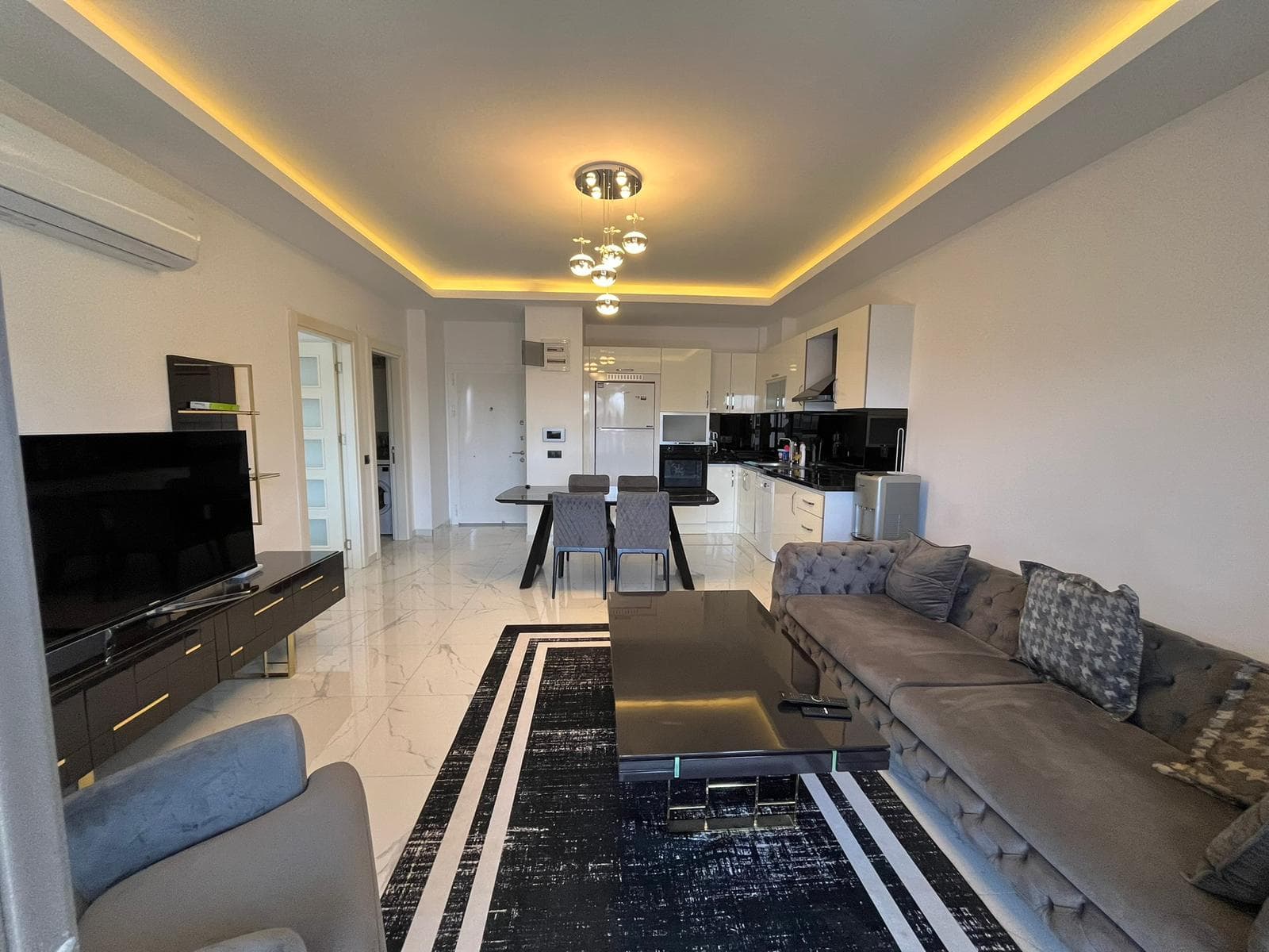 ALANYA KESTEL'DE DENİZE 150MT SATILIK FULL EŞYALI AKTİVİTELİ 1+1