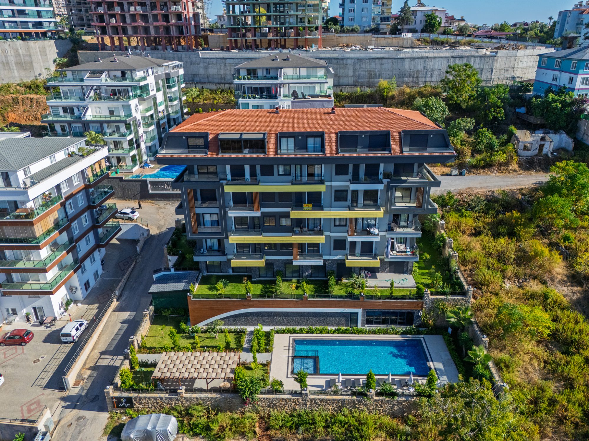 Квартира 1+1 с американской кухней в Elisya Residence, Алания, Кестель 3